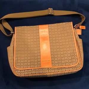 Coach Messenger Briefcase / Diaper Bag - Brown